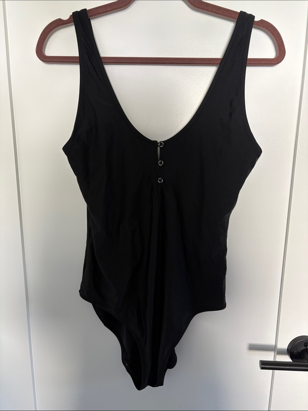 Large aerie black tank one piece women’s swimsuit.